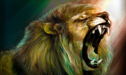 Roaring lion