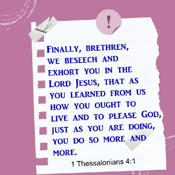 1 Thessalonians 4:1