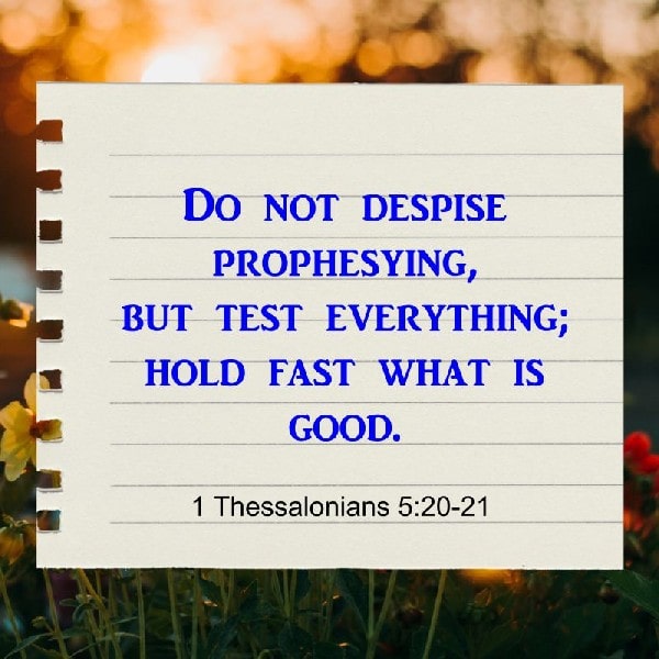 1 Thessalonians 5:20