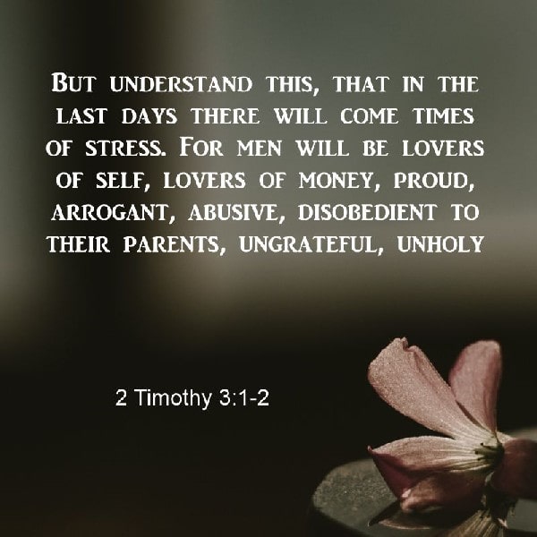 2 Timothy 3:1-2